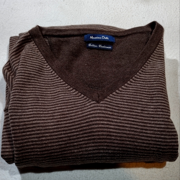 Mossimo Dutti Vintage V-Neck Cotton Cashmere  Sweater L - Picture 1 of 16
